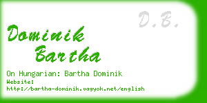 dominik bartha business card